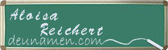 Aloisa Reichert Visitenkarte